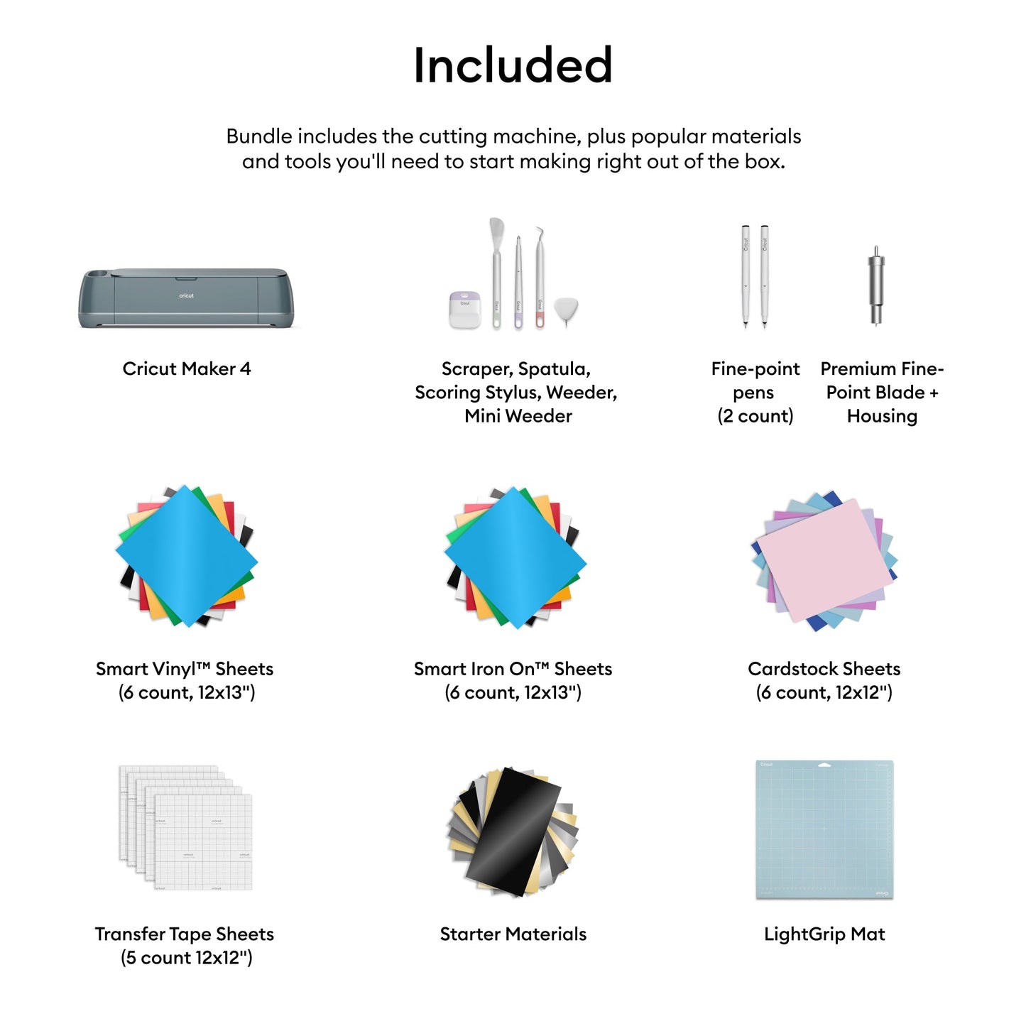 NYHET! Cricut Maker 4 Sage vinylkutter BUNDLE