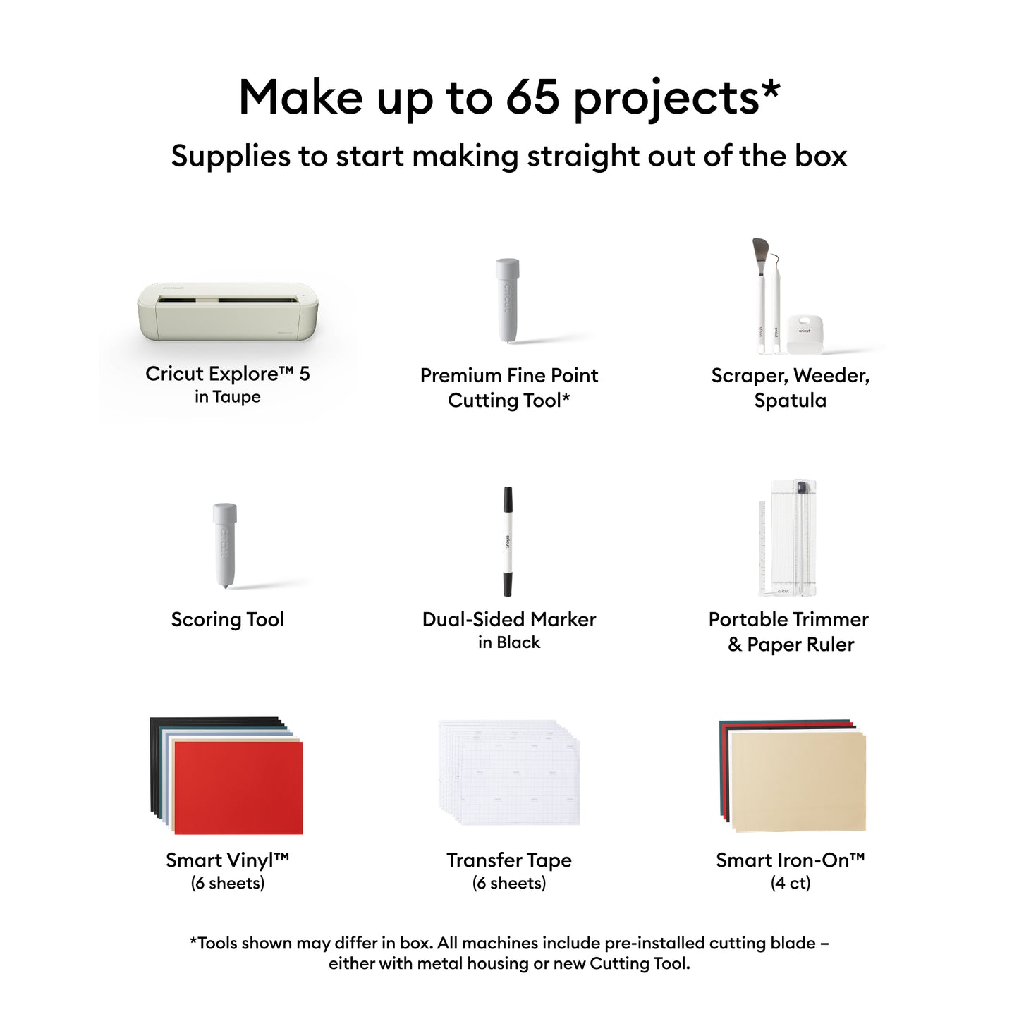 NY! Cricut Explore 5 Taupe Essential bundle vinylkutter