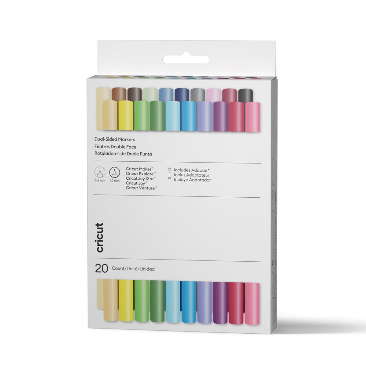 Cricut Dual-Sided Markers tusjpenn 20 stk + adapter