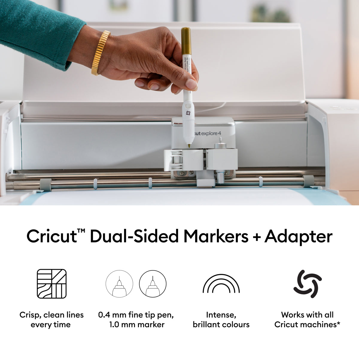 Cricut Dual-Sided Markers tusjpenn 20 stk + adapter